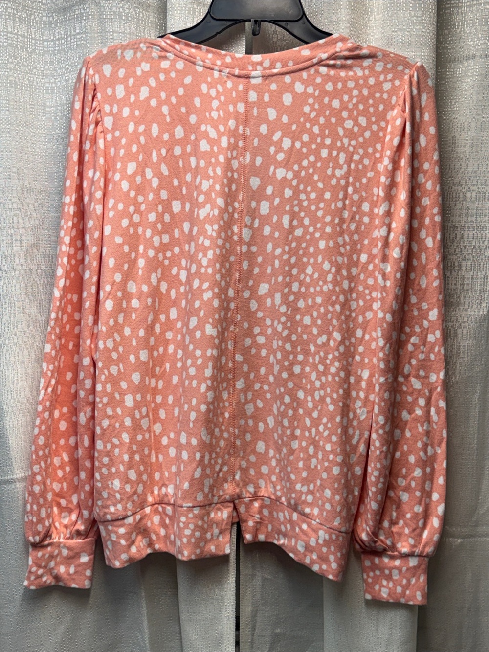 PJ Salvage Womens Coral Crystal Cove Printed Long Sleeve Pullover top medium - Picture 6 of 7
